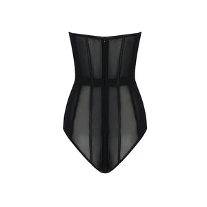 SLOANE BLACK MESH BODYSUIT