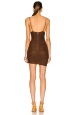 Load image into Gallery viewer, CICI BROWN MINI DRESS
