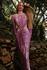 Load image into Gallery viewer, KAYLEI PINK LONG DRESS
