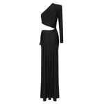 Load image into Gallery viewer, LEESOZ BLACK LONG DRESS
