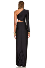 Load image into Gallery viewer, LEESOZ BLACK LONG DRESS
