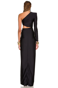 LEESOZ BLACK LONG DRESS