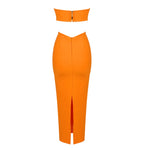 Load image into Gallery viewer, RANGEY ORANGE LONG DRESS
