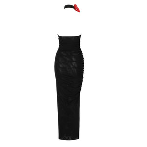 TUZERO BLACK LONG DRESS