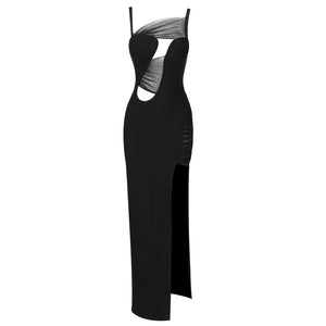 UALD BLACK LONG DRESS