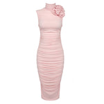 Load image into Gallery viewer, UNIEVA PINK MIDI DRESS
