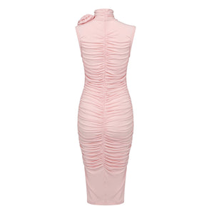 UNIEVA PINK MIDI DRESS